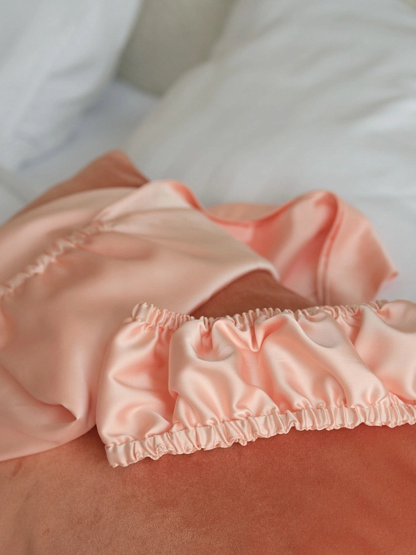 Повязка для фиксации бигуди jillas, персиковый - аксессуар для локонов по цене ₽990, материал Синтетическая ткань