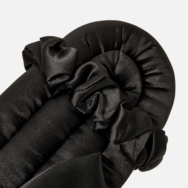 Мягкие бигуди из лебяжего пуха "Комплект jillas classic elegant черный" по цене ₽1,590, размеры 255х105х50, для волос От лопаток до пояса