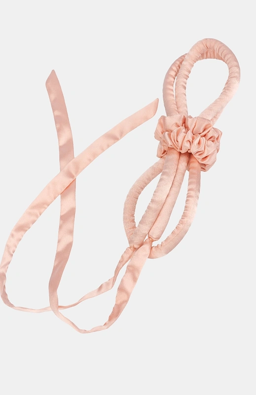 Мягкие бигуди из лебяжего пуха "Комплект jillas slim elegant персиковый" по цене ₽1,390, размеры 205х85х25, для волос От каре до пояса