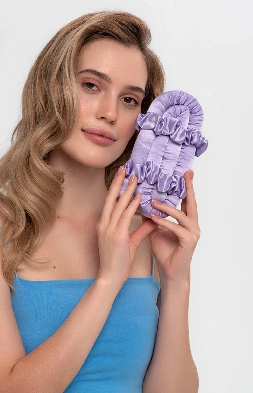 Мягкие бигуди из лебяжего пуха "Комплект jillas classic лавандовый" по цене ₽1,390, размеры 255х105х50, для волос От лопаток до пояса