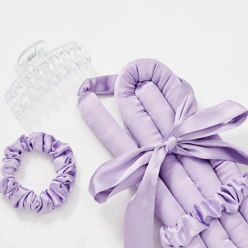 Мягкие бигуди из лебяжего пуха "Комплект jillas mini elegant лавандовый" по цене 1&nbsp;590 ₽, размеры 235х85х40, для волос От плеч до пояса