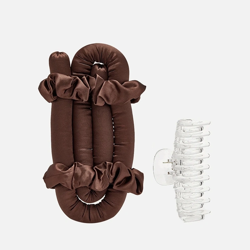 Мягкие бигуди из лебяжего пуха "Комплект jillas classic коричневый" по цене ₽1,390, размеры 255х105х50, для волос От лопаток до пояса