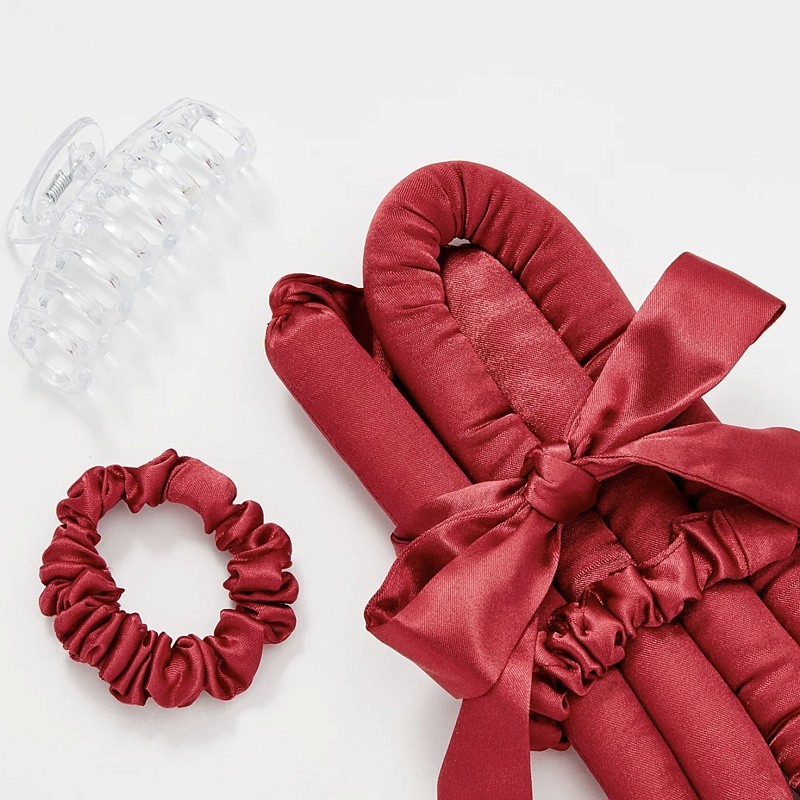 Мягкие бигуди из лебяжего пуха "Комплект jillas mini elegant бордовый" по цене ₽1,590, размеры 235х85х40, для волос От плеч до пояса