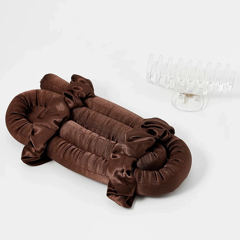 Мягкие бигуди из лебяжего пуха "Комплект jillas classic коричневый" по цене ₽1,390, размеры 255х105х50, для волос От лопаток до пояса