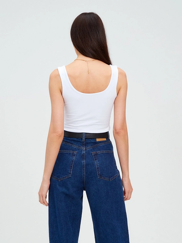 Кроп топ укороченный jillas, белый, S