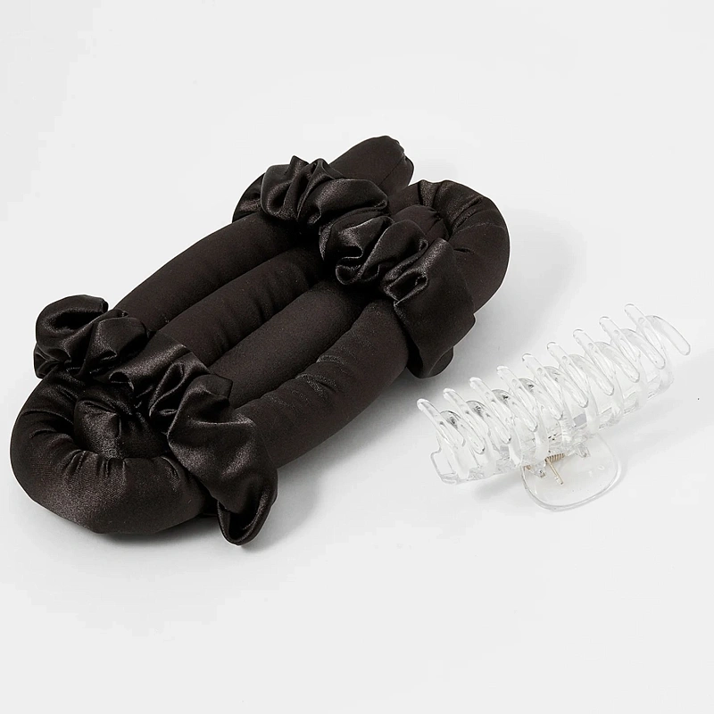 Мягкие бигуди из лебяжего пуха "Комплект jillas classic черный" по цене ₽1,390, размеры 255х105х50, для волос От лопаток до пояса