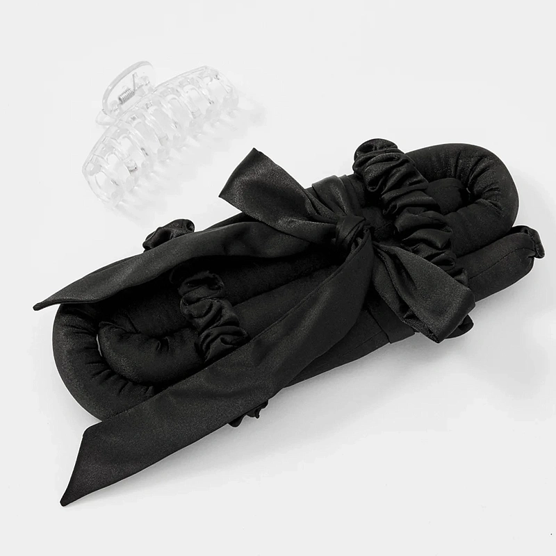 Мягкие бигуди из лебяжего пуха "Комплект jillas mini elegant черный" по цене ₽1,590, размеры 235х85х40, для волос От плеч до пояса