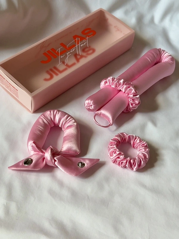 Мягкие бигуди из лебяжего пуха "Комплект jillas unicorn (23/420), розовый" по цене 1&nbsp;790 ₽, размеры 255х105х50, для волос От лопаток до пояса