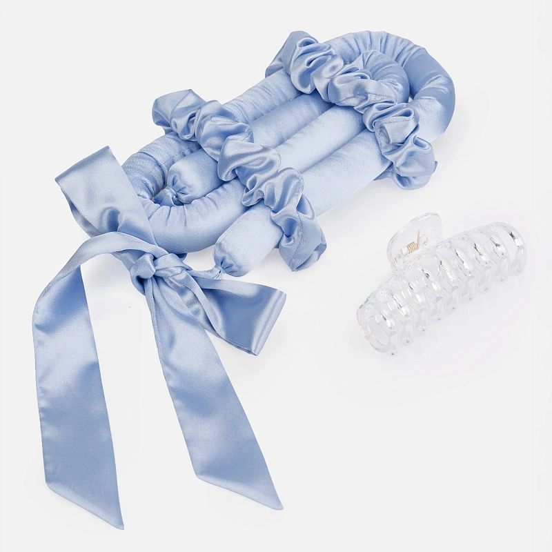 Мягкие бигуди из лебяжего пуха "Комплект jillas classic elegant голубой" по цене ₽1,590, размеры 255х105х50, для волос От лопаток до пояса