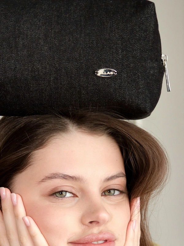 Косметичка jillas джинсовая, черный по цене ₽1,890, размеры 300х200х30