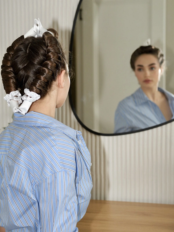 Мягкие бигуди из лебяжего пуха "Комплект jillas classic compact 2.0, белый" по цене ₽2,290, размеры 255х105х50, для волос От лопаток до пояса