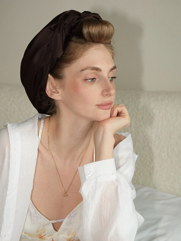 Аксессуар для фиксации бигуди jillas, коричневый - аксессуар для локонов по цене ₽1,190, материал Синтетическая ткань