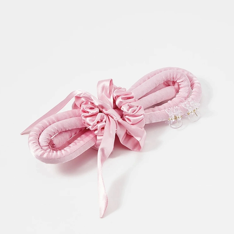 Мягкие бигуди из лебяжего пуха "Комплект jillas slim elegant розовый" по цене ₽1,390, размеры 205х85х25, для волос От каре до пояса