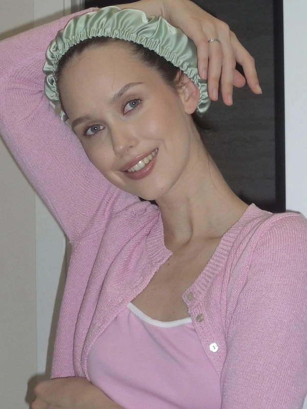 Повязка для фиксации бигуди jillas, фисташковый - аксессуар для локонов по цене ₽990, материал Синтетическая ткань