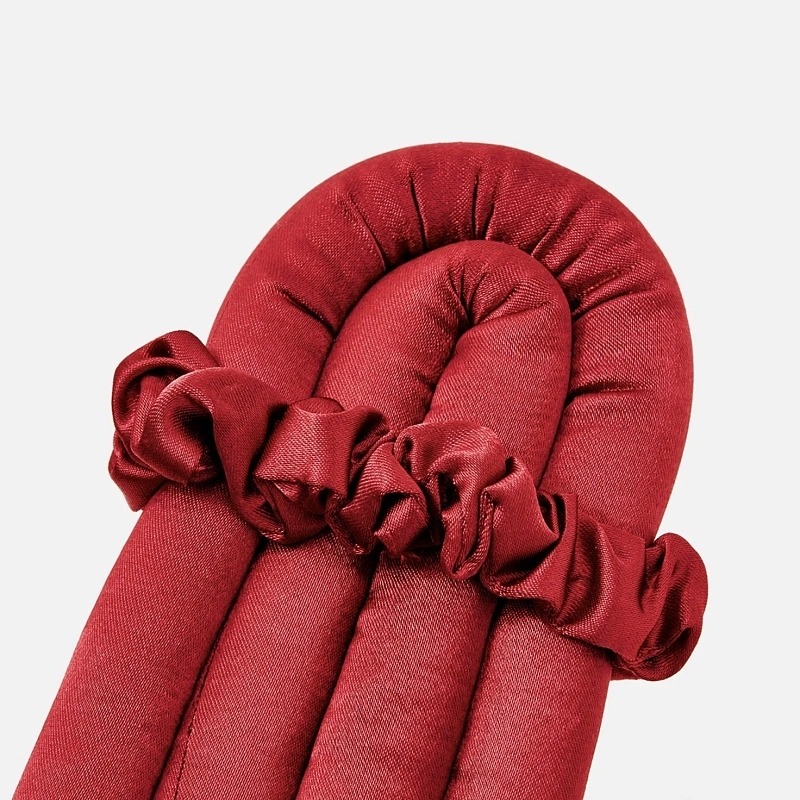 Мягкие бигуди из лебяжего пуха "Комплект jillas mini бордовый" по цене ₽1,390, размеры 235х85х40, для волос От плеч до пояса