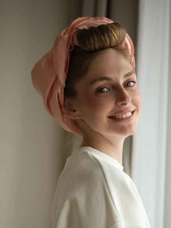 Аксессуар для фиксации бигуди jillas, персиковый - аксессуар для локонов по цене ₽1,190, материал Синтетическая ткань