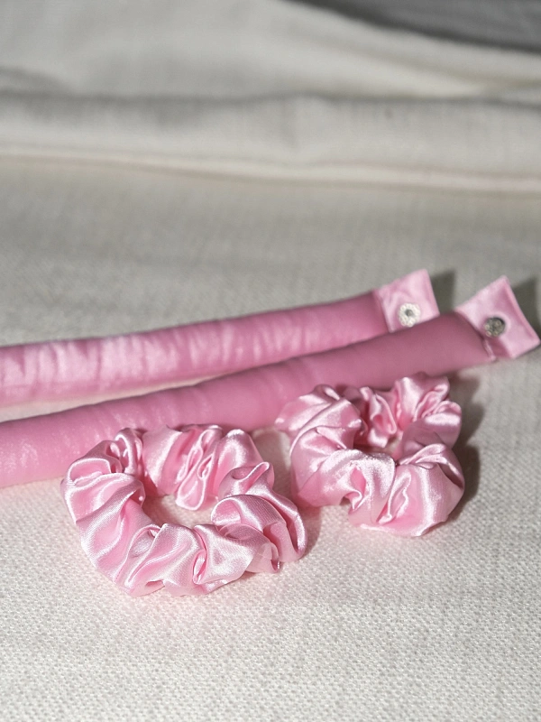 Мягкие бигуди из лебяжего пуха "Комплект jillas classic compact розовый" по цене ₽1,990, размеры 250х100х45, для волос От лопаток до пояса