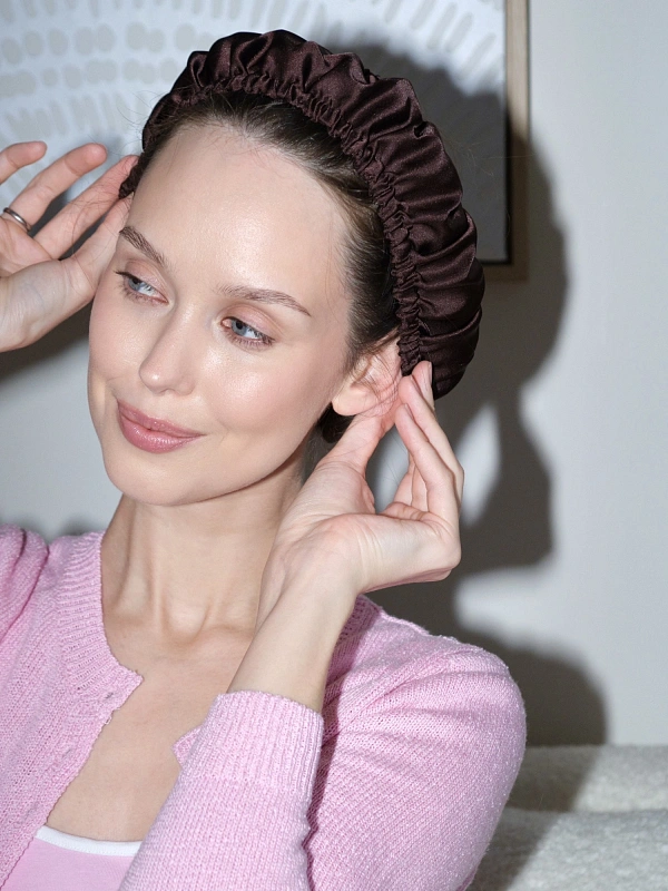 Повязка для фиксации бигуди jillas, коричневый - аксессуар для локонов по цене ₽990, материал Синтетическая ткань