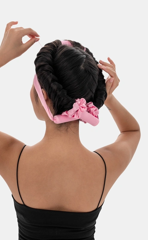 Мягкие бигуди из лебяжего пуха "Комплект jillas classic elegant розовый" по цене ₽1,590, размеры 255х105х50, для волос От лопаток до пояса