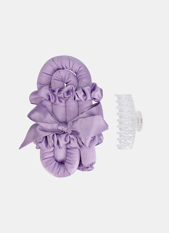 Мягкие бигуди из лебяжего пуха "Комплект jillas classic elegant лавандовый" по цене 1&nbsp;590 ₽, размеры 255х105х50, для волос От лопаток до пояса