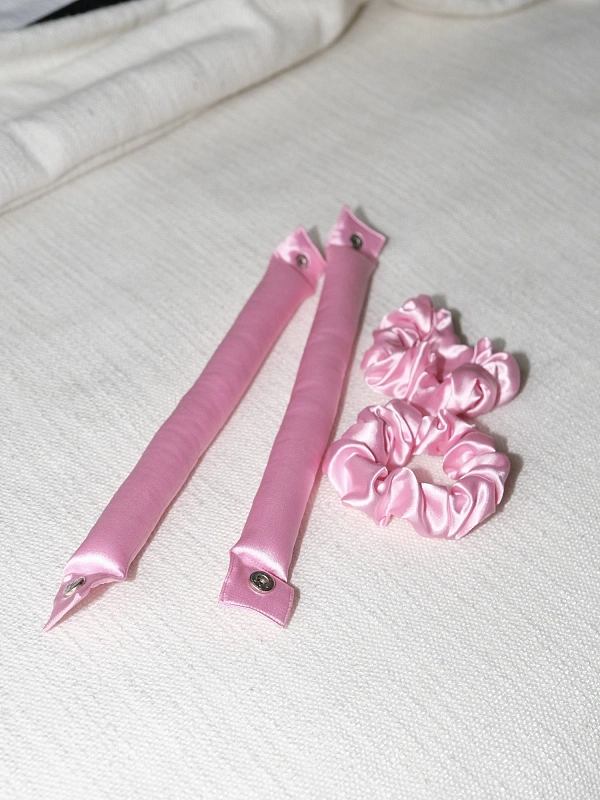 Мягкие бигуди из лебяжего пуха "Комплект jillas classic compact розовый" по цене ₽1,990, размеры 250х100х45, для волос От лопаток до пояса