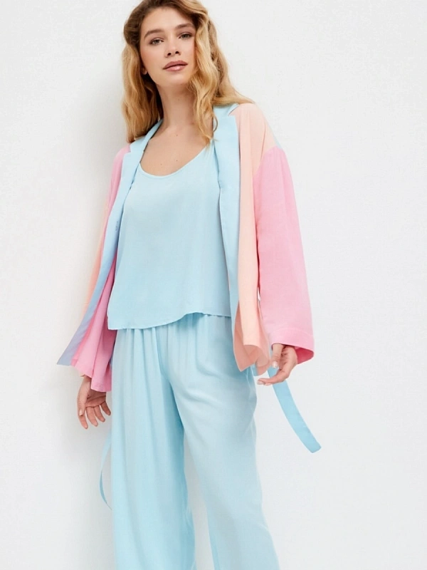 Брюки пижамные jillas, бирюзовые, S/170