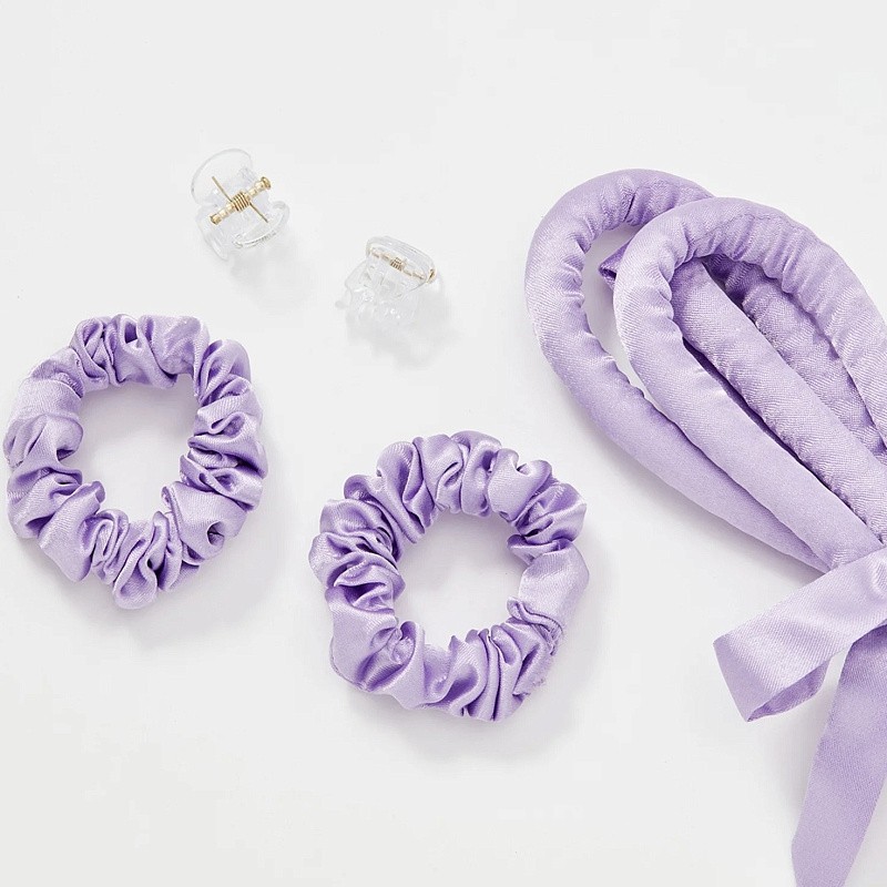 Мягкие бигуди из лебяжего пуха "Комплект jillas slim elegant лавандовый" по цене 1&nbsp;390 ₽, размеры 205х85х25, для волос От каре до пояса