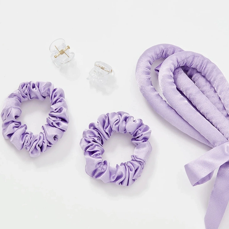 Мягкие бигуди из лебяжего пуха "Комплект jillas slim elegant лавандовый" по цене ₽1,390, размеры 205х85х25, для волос От каре до пояса