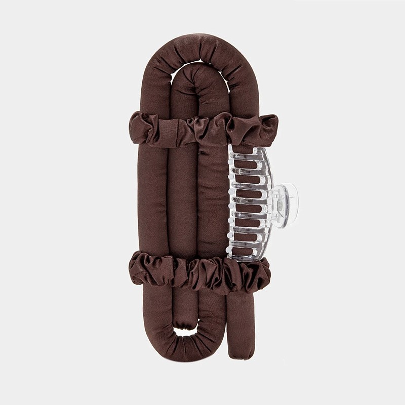 Мягкие бигуди из лебяжего пуха "Комплект jillas mini коричневый" по цене 1&nbsp;390 ₽, размеры 235х85х40, для волос От плеч до пояса