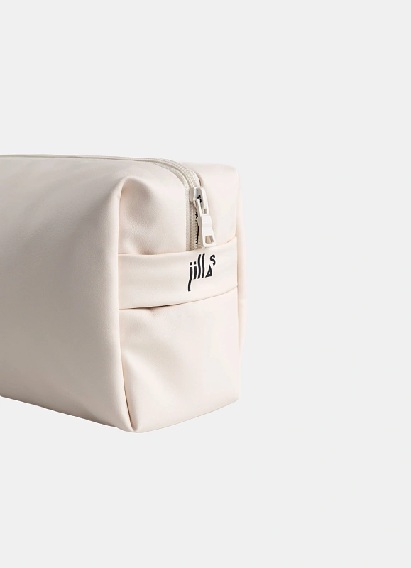 Косметичка jillas из искусственной кожи, M, бежевый по цене ₽1,890, размеры 300х200х30