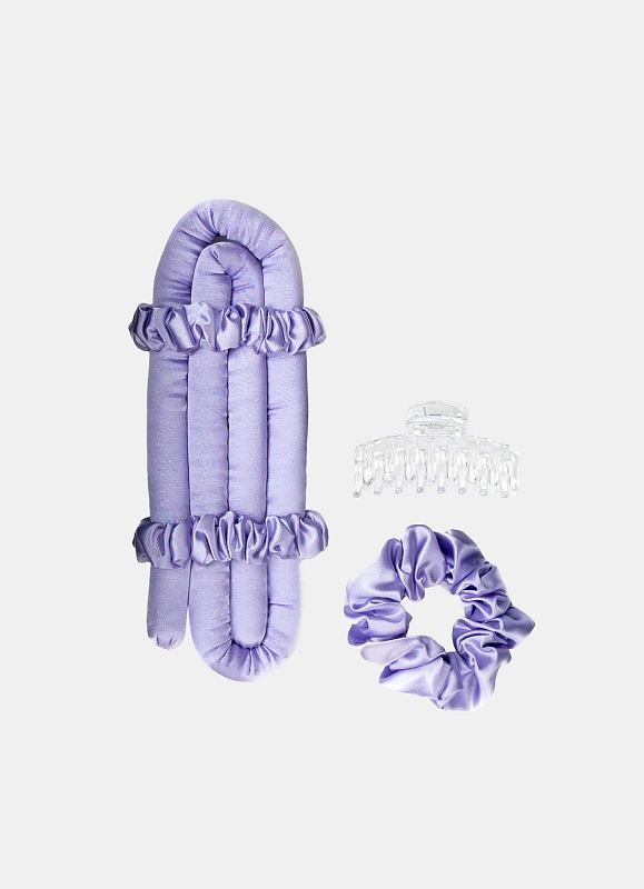 Мягкие бигуди из лебяжего пуха "Комплект jillas mini лавандовый" по цене 1&nbsp;390 ₽, размеры 235х85х40, для волос От плеч до пояса