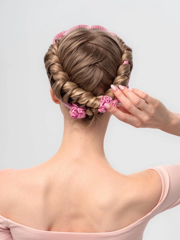 Мягкие бигуди из лебяжего пуха "Комплект jillas slim розовый" по цене ₽1,390, размеры 205х85х25, для волос От каре до пояса