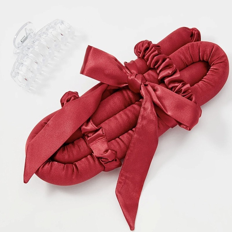 Мягкие бигуди из лебяжего пуха "Комплект jillas mini elegant бордовый" по цене ₽1,590, размеры 235х85х40, для волос От плеч до пояса