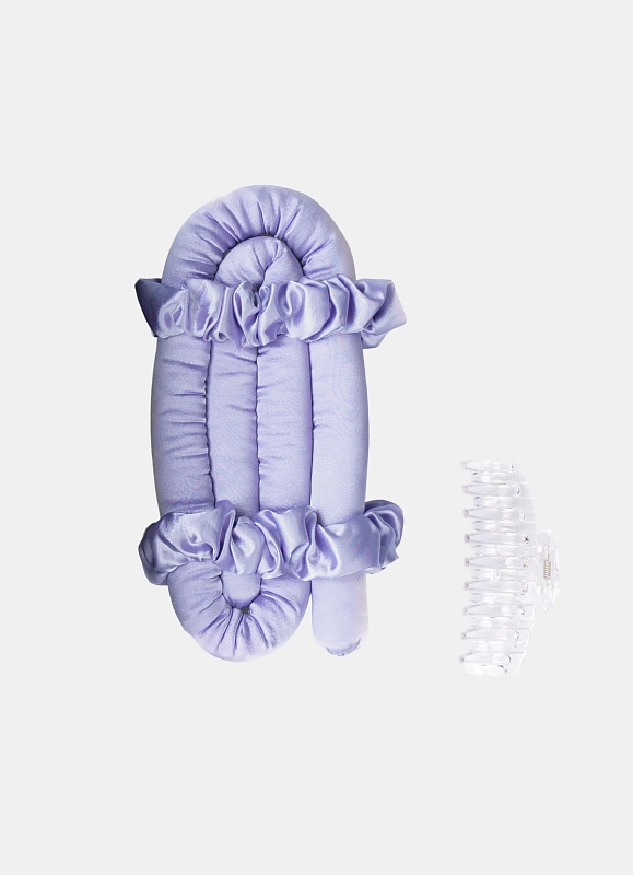 Мягкие бигуди из лебяжего пуха "Комплект jillas classic лавандовый" по цене ₽1,390, размеры 255х105х50, для волос От лопаток до пояса