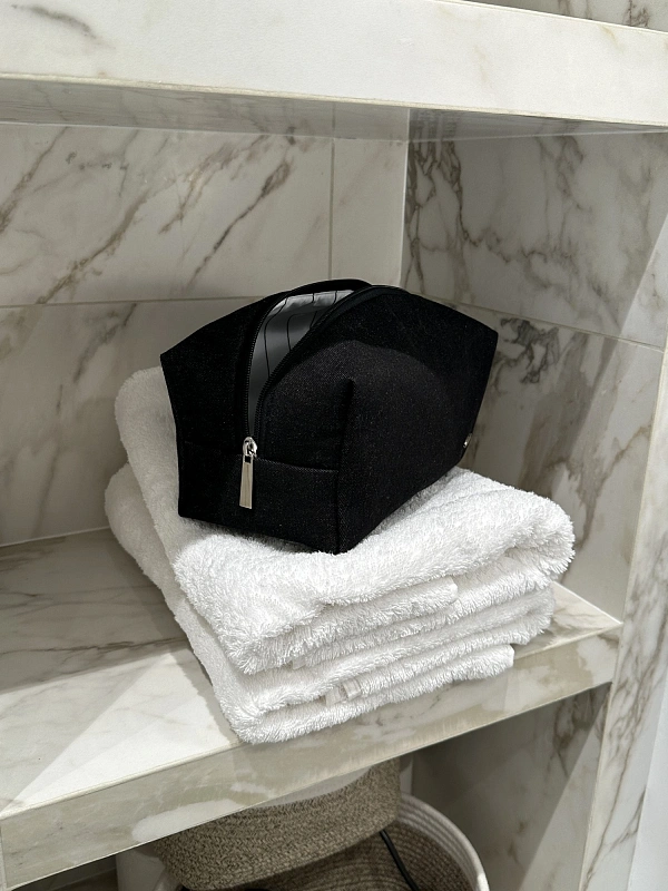 Косметичка jillas джинсовая, черный по цене ₽1,890, размеры 300х200х30