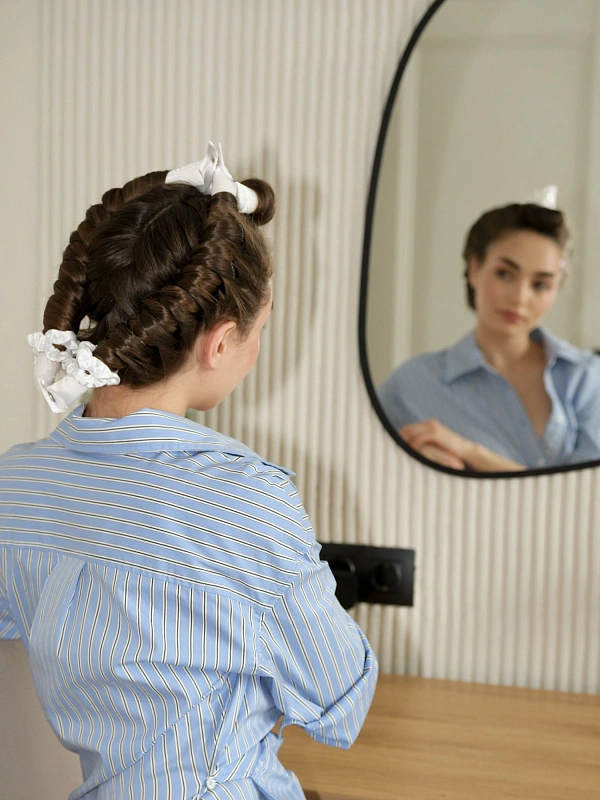 Мягкие бигуди из лебяжего пуха "Комплект jillas classic compact 2.0, белый" по цене ₽2,290, размеры 255х105х50, для волос От лопаток до пояса