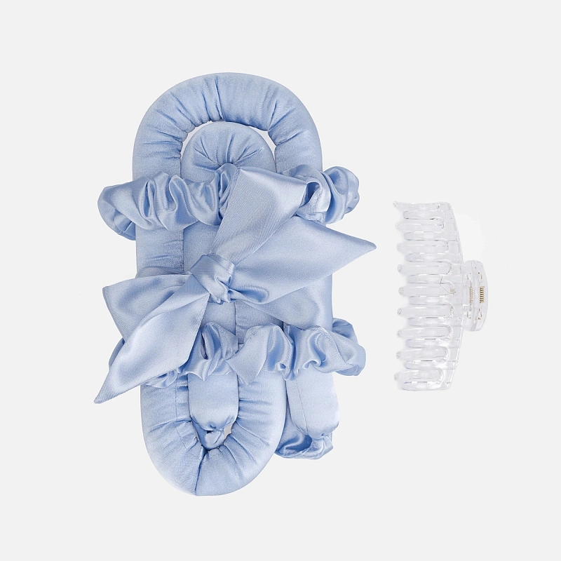 Мягкие бигуди из лебяжего пуха "Комплект jillas classic elegant голубой" по цене ₽1,590, размеры 255х105х50, для волос От лопаток до пояса