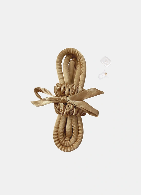 Мягкие бигуди из лебяжего пуха "Комплект jillas slim elegant золотистый" по цене ₽1,390, размеры 205х85х25, для волос От каре до пояса