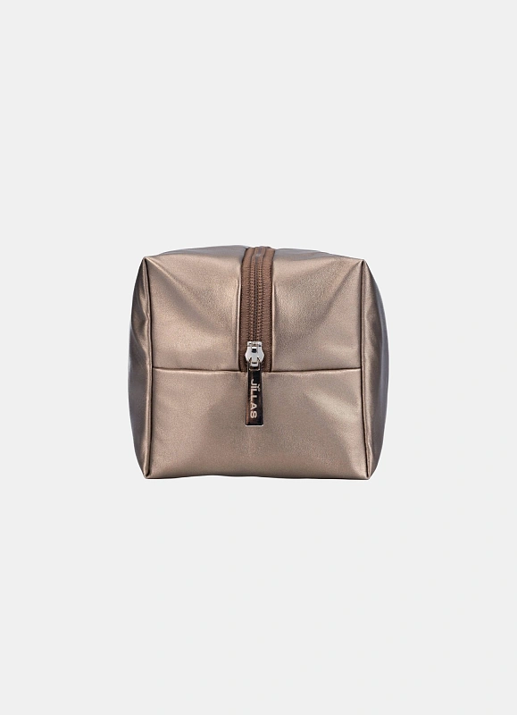 Косметичка jillas из искусственной кожи, золотистый по цене ₽1,690, размеры 300х200х30