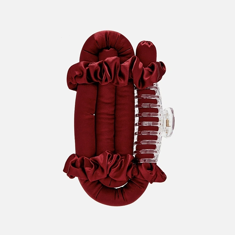 Мягкие бигуди из лебяжего пуха "Комплект jillas classic бордовый" по цене ₽1,390, размеры 255х105х50, для волос От лопаток до пояса