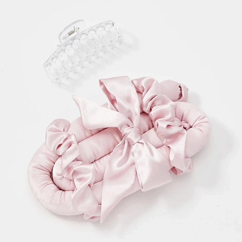 Мягкие бигуди из лебяжего пуха "Комплект jillas classic elegant светло-розовый" по цене ₽1,590, размеры 255х105х50, для волос От лопаток до пояса