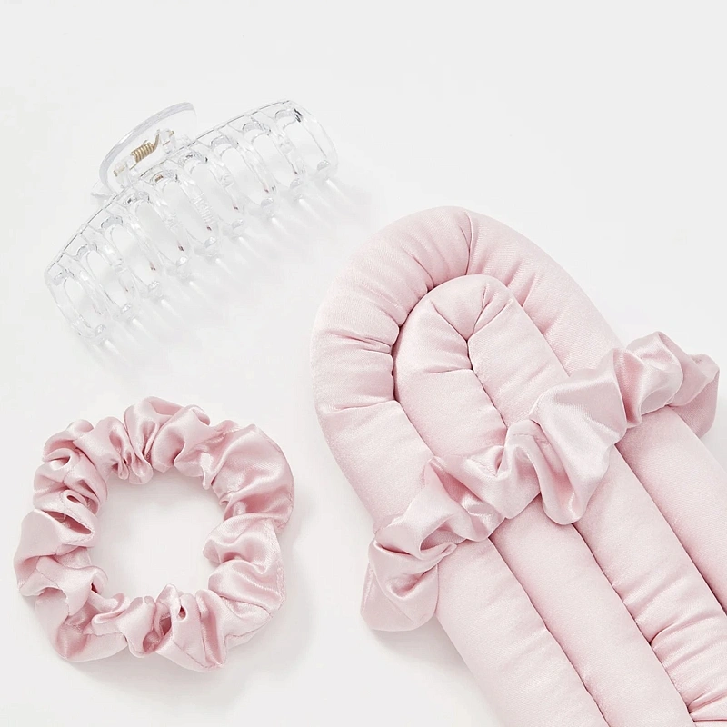 Мягкие бигуди из лебяжего пуха "Комплект jillas classic светло-розовый" по цене ₽1,390, размеры 255х105х50, для волос От лопаток до пояса