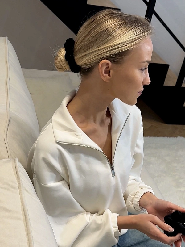 Резинки для волос jillas из велюра, 2шт (S и M), черный - аксессуар для локонов по цене ₽990, материал Синтетическая ткань