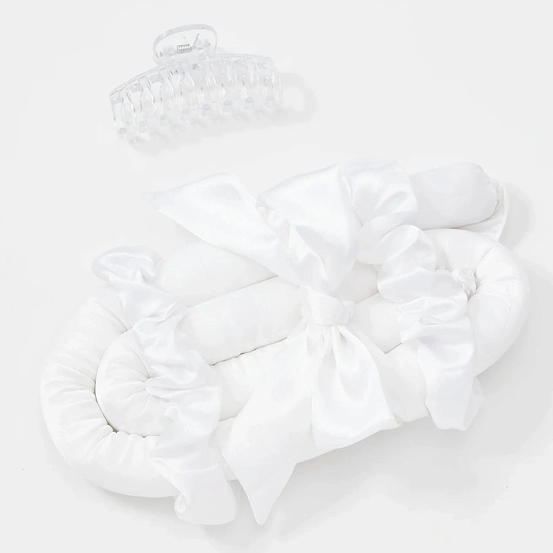 Мягкие бигуди из лебяжего пуха "Комплект jillas classic elegant белый" по цене ₽1,590, размеры 255х105х50, для волос От лопаток до пояса