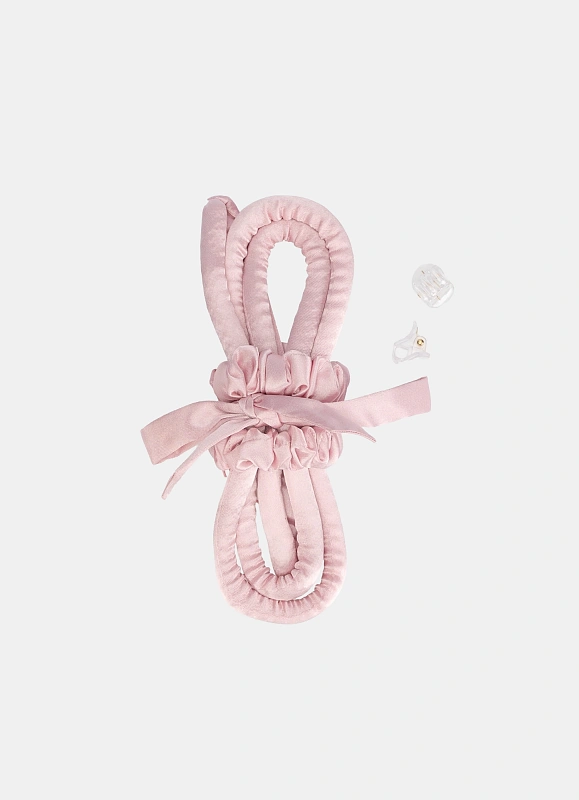 Мягкие бигуди из лебяжего пуха "Комплект jillas slim elegant светло-розовый" по цене 1&nbsp;390 ₽, размеры 205х85х25, для волос От каре до пояса