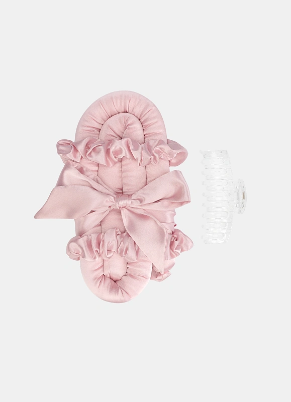 Мягкие бигуди из лебяжего пуха "Комплект jillas classic elegant светло-розовый" по цене ₽1,590, размеры 255х105х50, для волос От лопаток до пояса