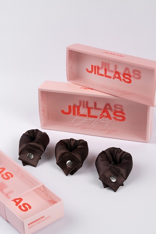Мягкие бигуди из лебяжего пуха "Комплект jillas compact 190/26, коричневый" по цене ₽2,190, размеры 255х105х50, для волос От лопаток до пояса