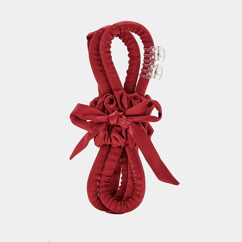 Мягкие бигуди из лебяжего пуха "Комплект jillas slim elegant бордовый" по цене 1&nbsp;390 ₽, размеры 205х85х25, для волос От каре до пояса