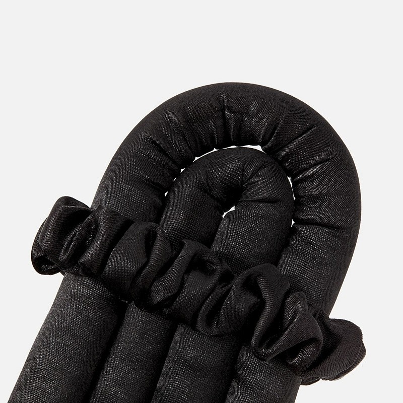 Мягкие бигуди из лебяжего пуха "Комплект jillas mini черный" по цене 1&nbsp;390 ₽, размеры 235х85х40, для волос От плеч до пояса