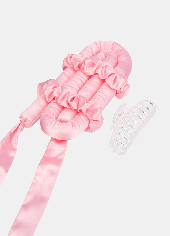 Мягкие бигуди из лебяжего пуха "Комплект jillas classic elegant розовый" по цене 1&nbsp;590 ₽, размеры 255х105х50, для волос От лопаток до пояса